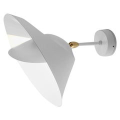 Serge Mouille Mid-Century Modern White Saturn Wall Lamp