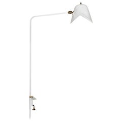 Serge Mouille Mid-Century Modern White Simple Agrafée Table Lamp