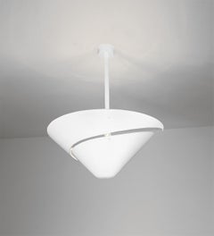 Serge Mouille Mid-Century Modern White Small Snail Ceiling Wall Lamp