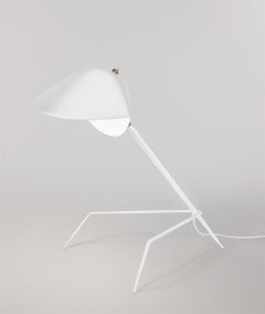 Serge Mouille Mid-Century Modern White Tripod Lamp