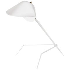 Serge Mouille Mid-Century Modern White Tripod Lamp