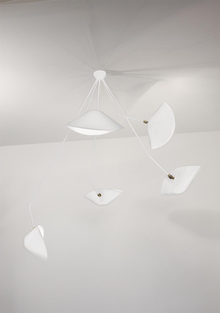 serge mouille ceiling light white