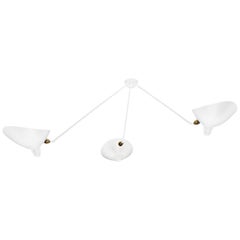 Serge Mouille Modern White Three Fixed Arms Spider Ceiling Sconce Lamp