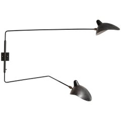 Serge Mouille "Murale" Pivoting Two-Armed Wall Light, France 1953