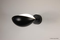 Serge Mouille 'Oeil' Wall Lamp in Black