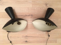 Serge Mouille Pair of "Cachan" Sconces, 1957 Vintage Model, France