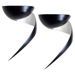 Serge Mouille - Coppia di applique a fiamma in nero - IN STOCK!