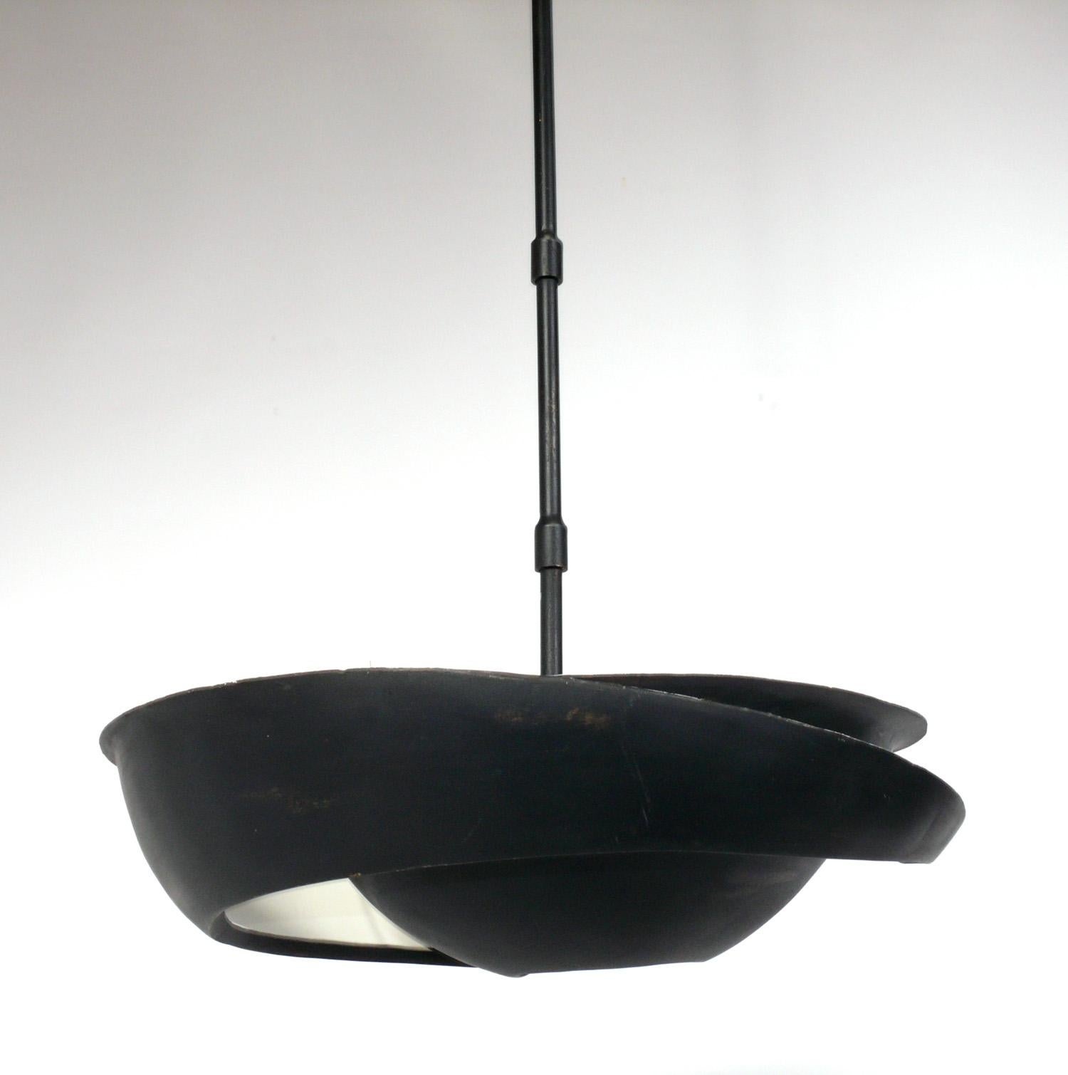 Mid-Century Modern Serge Mouille Pendant Light Chandelier For Sale