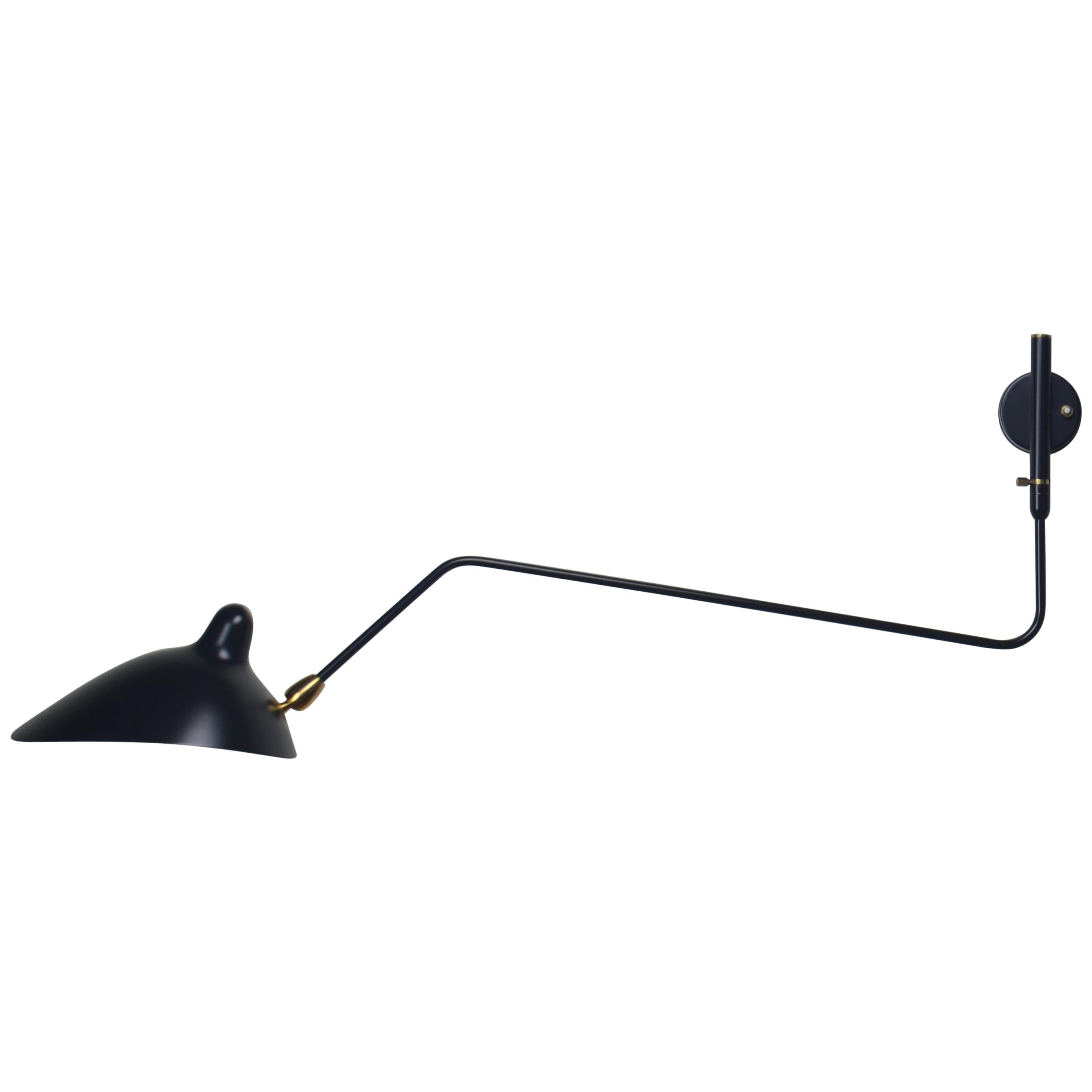 Serge Mouille Rotating Sconce 1 Curved Arm
