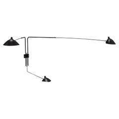 Serge Mouille Rotating Sconce - 3 arm in Black