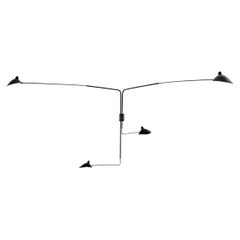 Serge Mouille Rotating Sconce, 4 Arms in Black