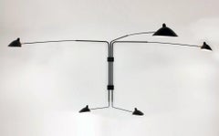 Serge Mouille - Rotating Sconce with 5 Arms in Black