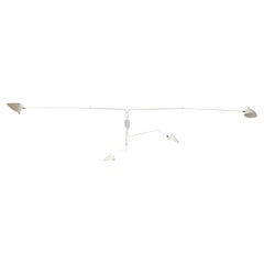 Serge Mouille Rotating Sconce, Four Arms in White
