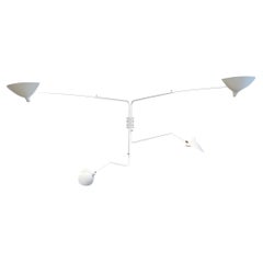 Serge Mouille Rotating Sconce, Four Arms in White - in Stock!