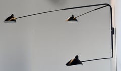 Serge Mouille - Rotating Sconce with Three Arms in Black