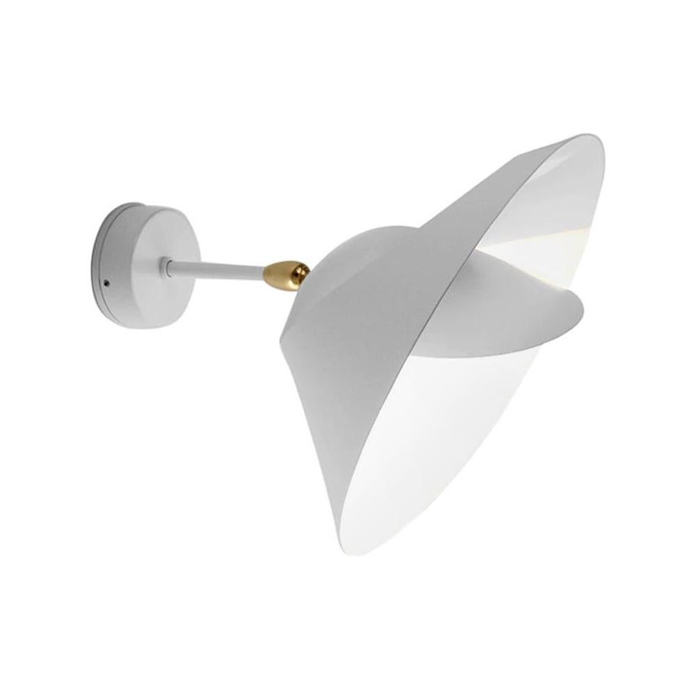Mid-Century Modern Serge Mouille - Saturn Sconce in White For Sale