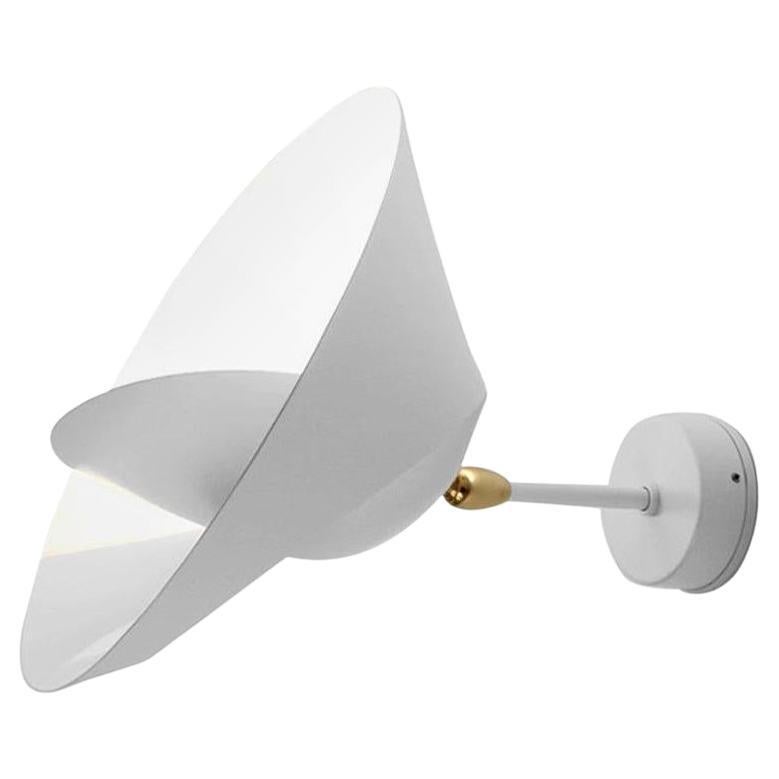 Serge Mouille - Saturn Sconce in White For Sale