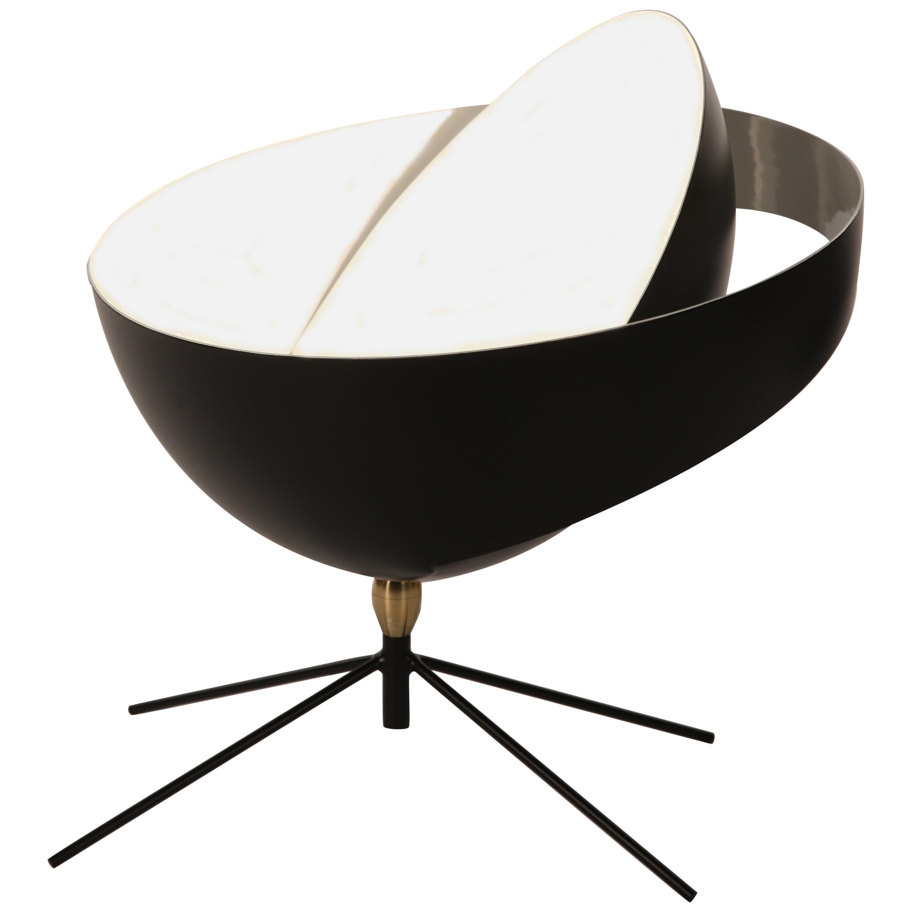 Serge Mouille "Saturn" Table Lamp in Black For Sale