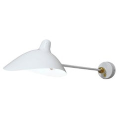 Serge Mouille - 1 Arm Sconce with Double Swivel in White - IN STOCK!