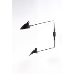 Serge Mouille Sconce with two articulated light fixtures