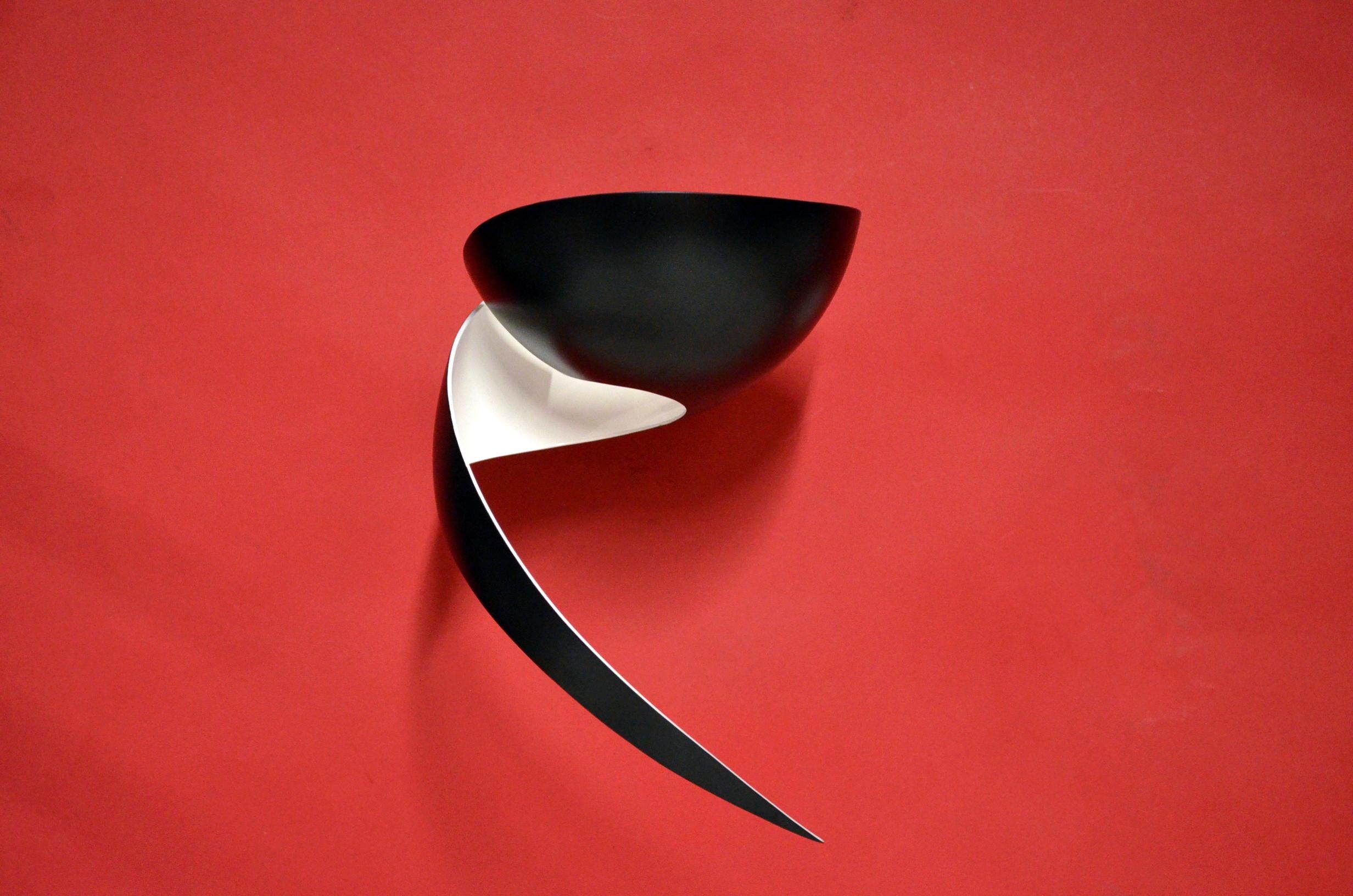 Painted Serge Mouille - Flame Wall Sconce in Black - IN STOCK! For Sale