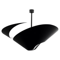 Serge Mouille Snail Ceiling Lamp, Large in Black
