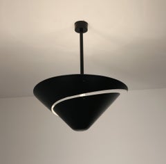 Serge Mouille - Small Snail Ceiling Lamp in Black