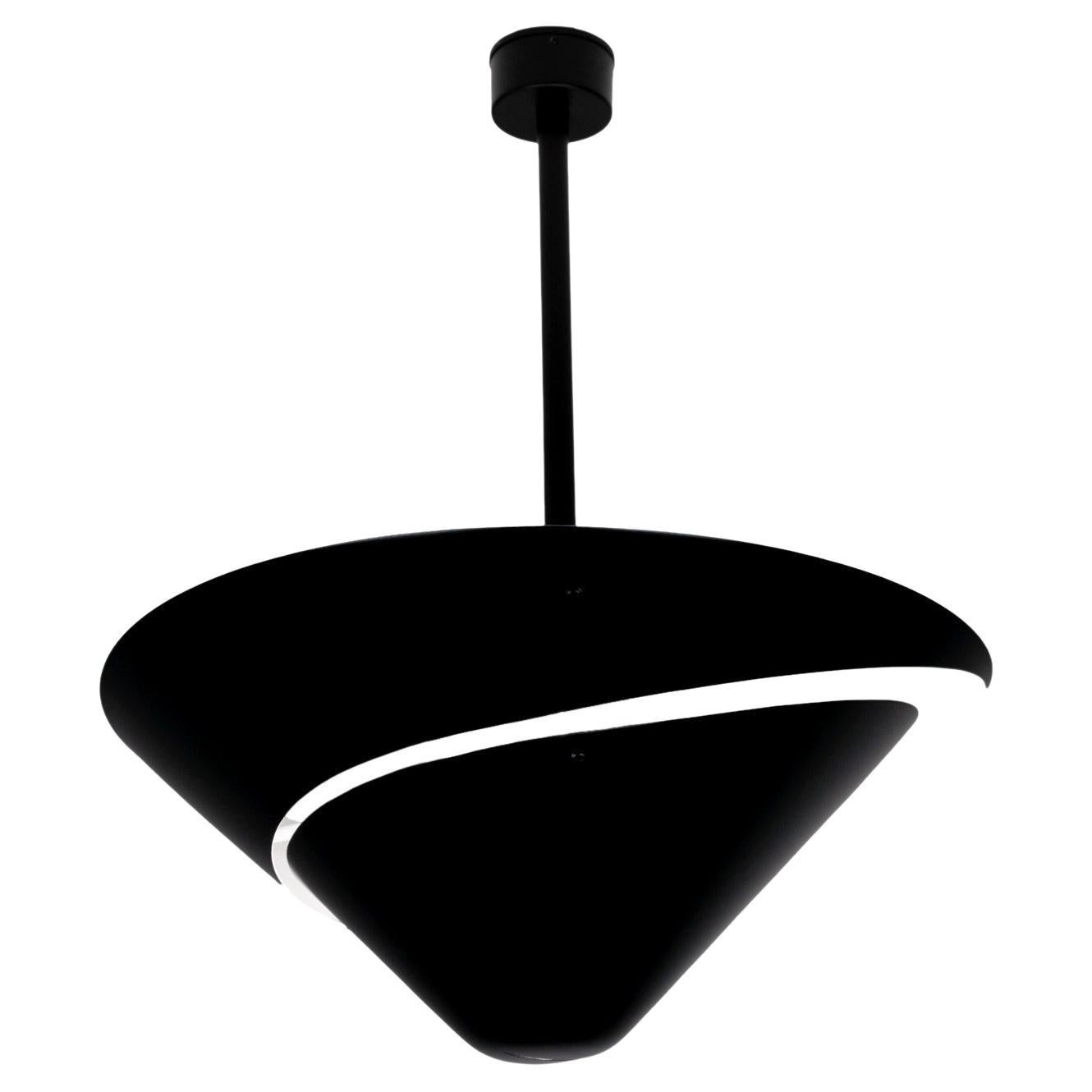 Serge Mouille - Small Snail Ceiling Lamp in Black