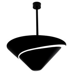Serge Mouille Snail Ceiling Lamp, Small in Black