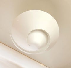 Serge Mouille - Small Snail Ceiling Lamp in White