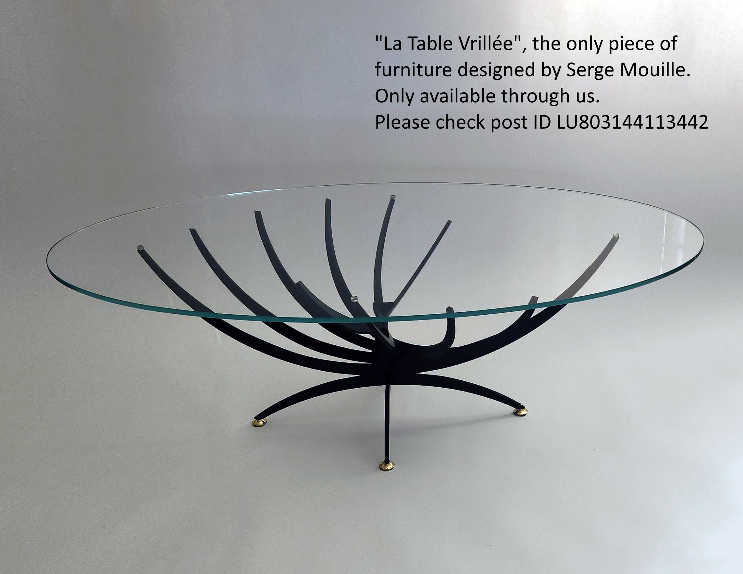 French Serge Mouille - Spider Ceiling Lamp with 3 Arms For Sale