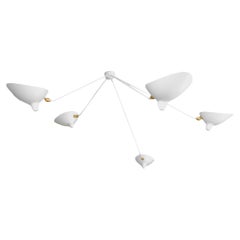 Serge Mouille - Spider Ceiling Lamp with 5 Arms in Black or White