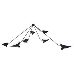 Serge Mouille - Spider Ceiling Lamp with 7 Arms in White or Black