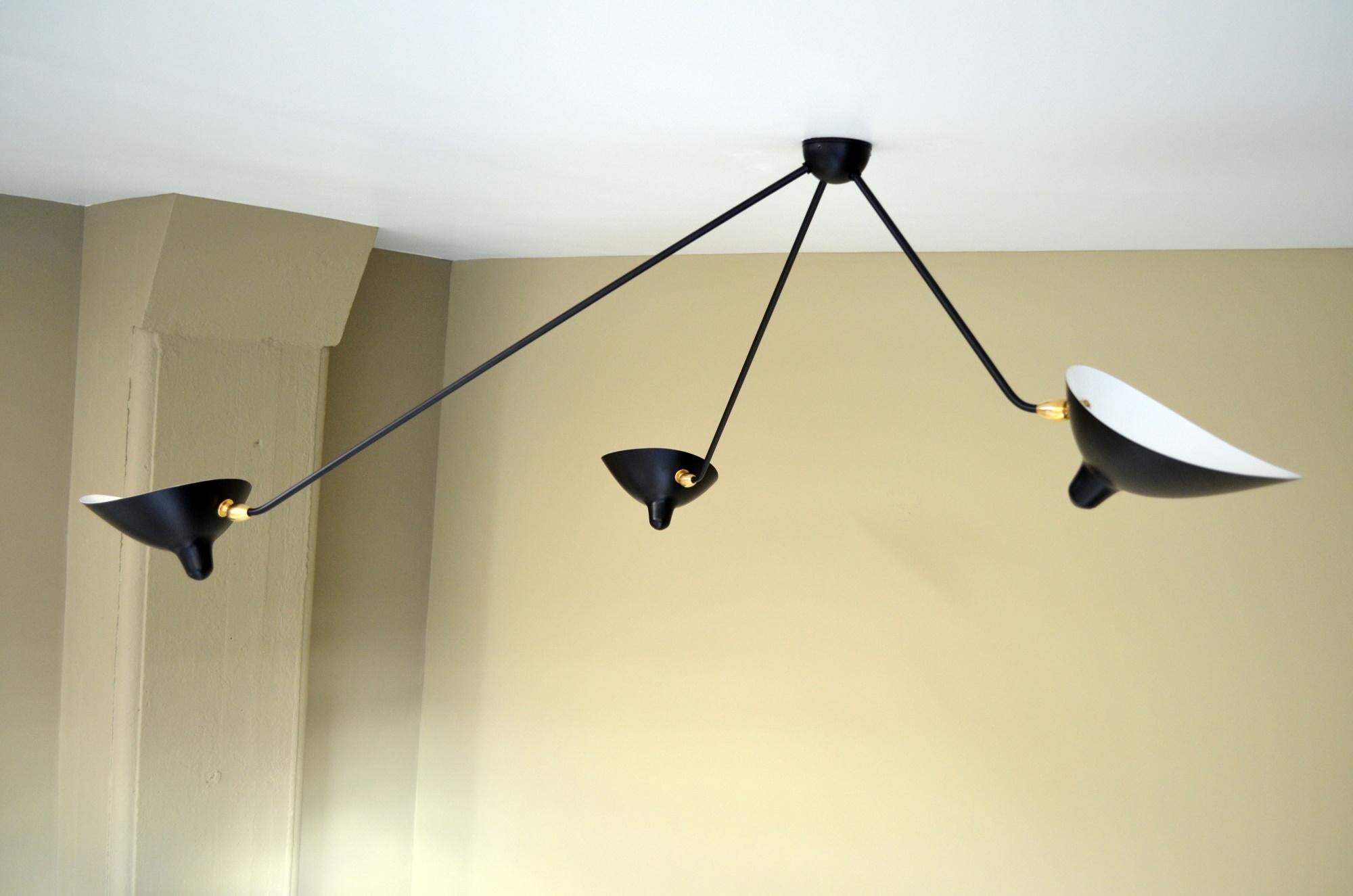 3 arm ceiling light
