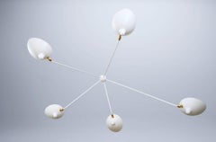 Applique araignée à cinq bras en blanc Serge Mouille - EN STOCK !