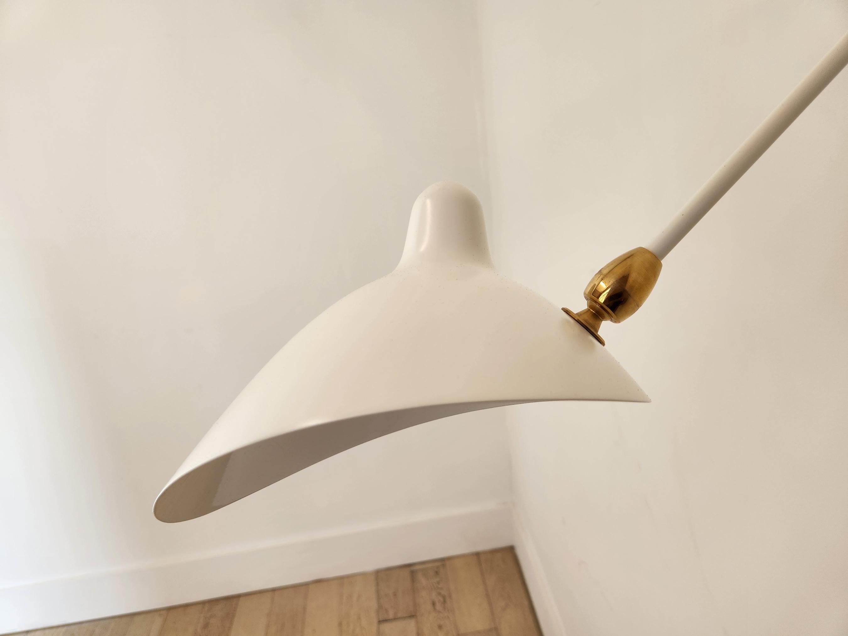 Serge Mouille - Spider Sconce with Three Arms in White - IN STOCK! In New Condition For Sale In Stratford, CT