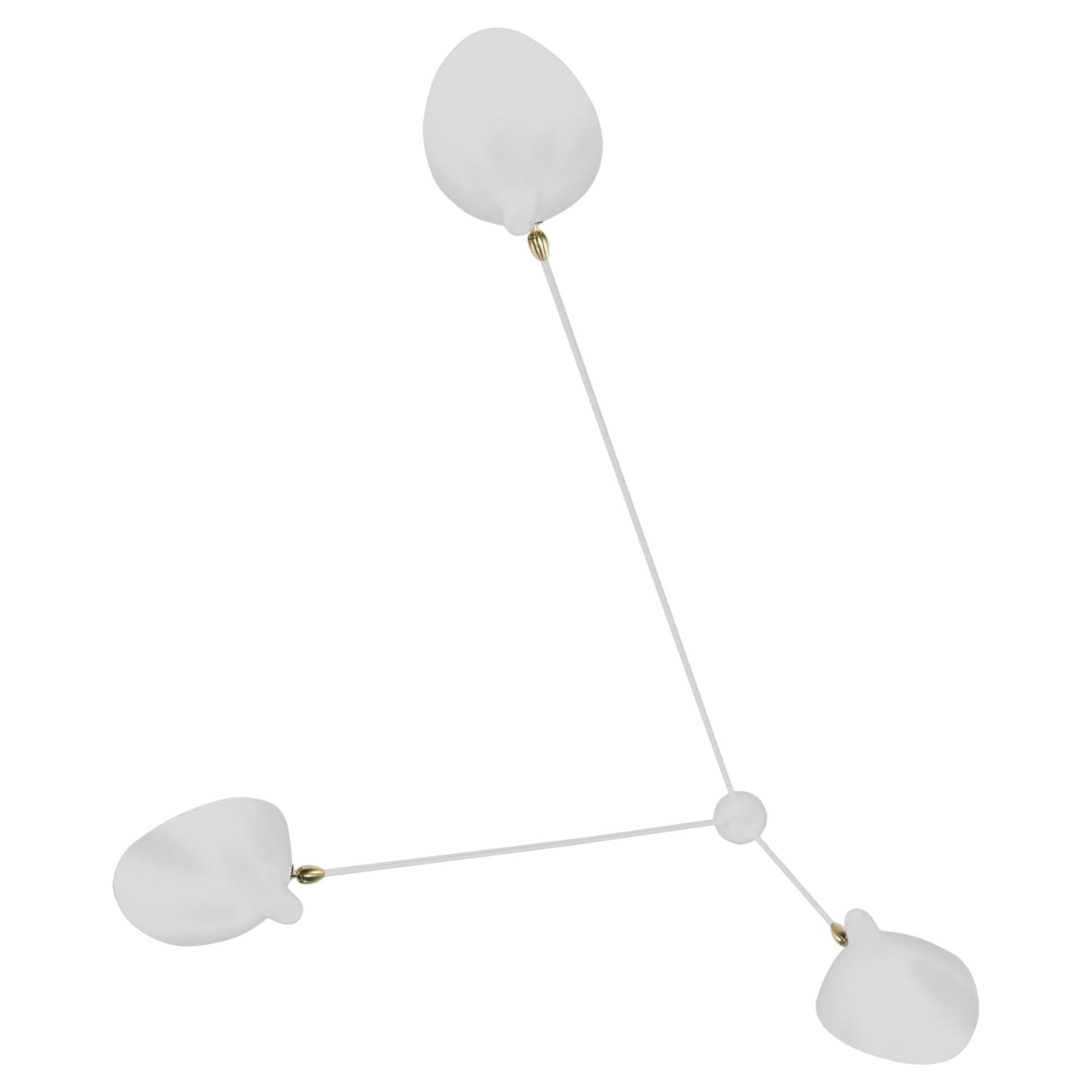 Serge Mouille - Spider Sconce with Three Arms in White - IN STOCK!