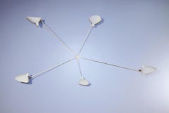 Serge Mouille - Sconce a ragno con 5 bracci in bianco o nero