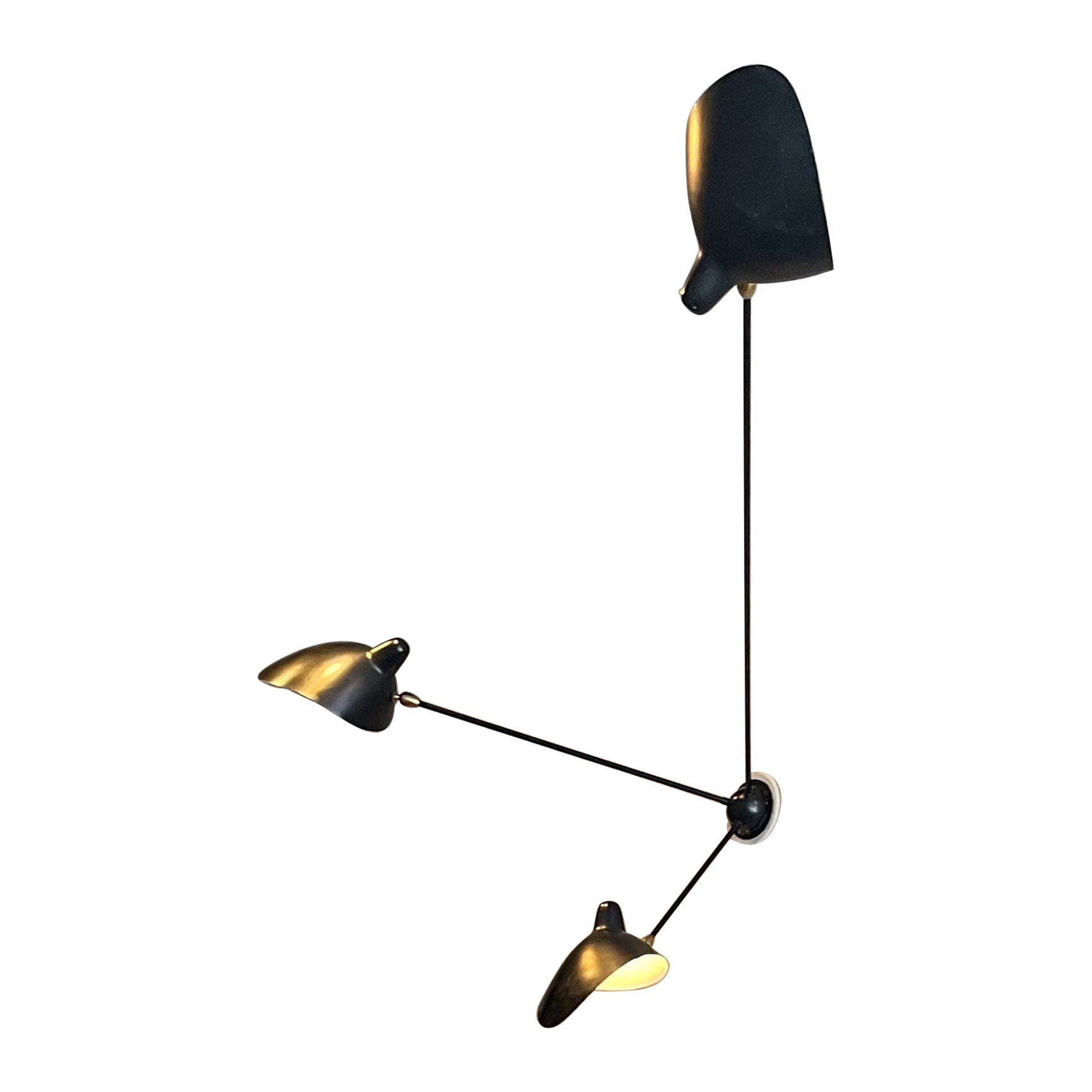 Serge Mouille Three-Armed Wall Light