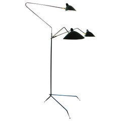 Serge Mouille Three Rotating Arms Floor Lamp