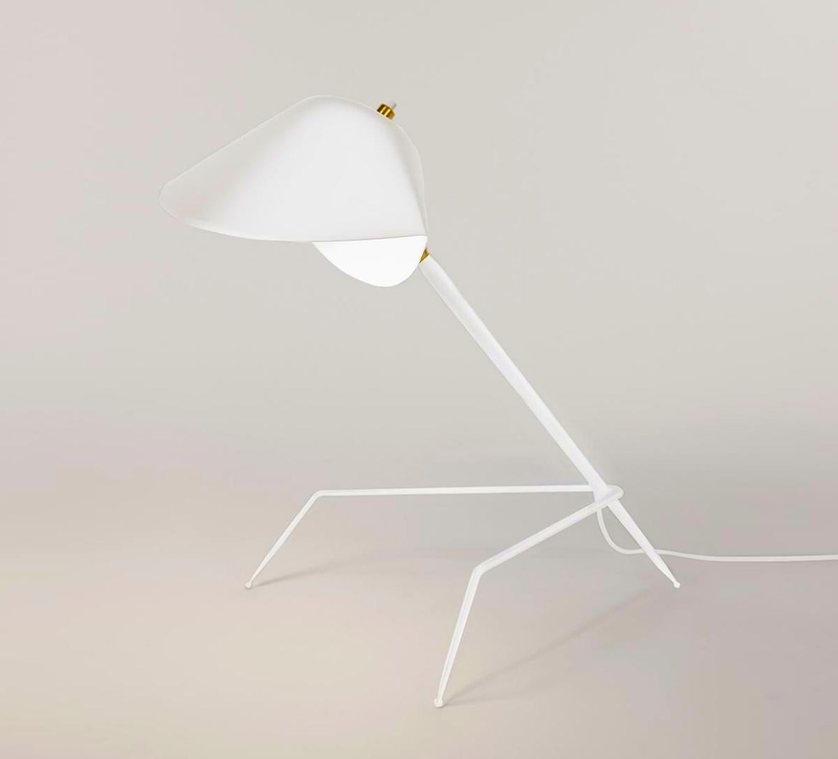 The shade of this lamp is modeled after a 
