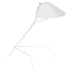 Serge Mouille Tripod Desk Lamp in White