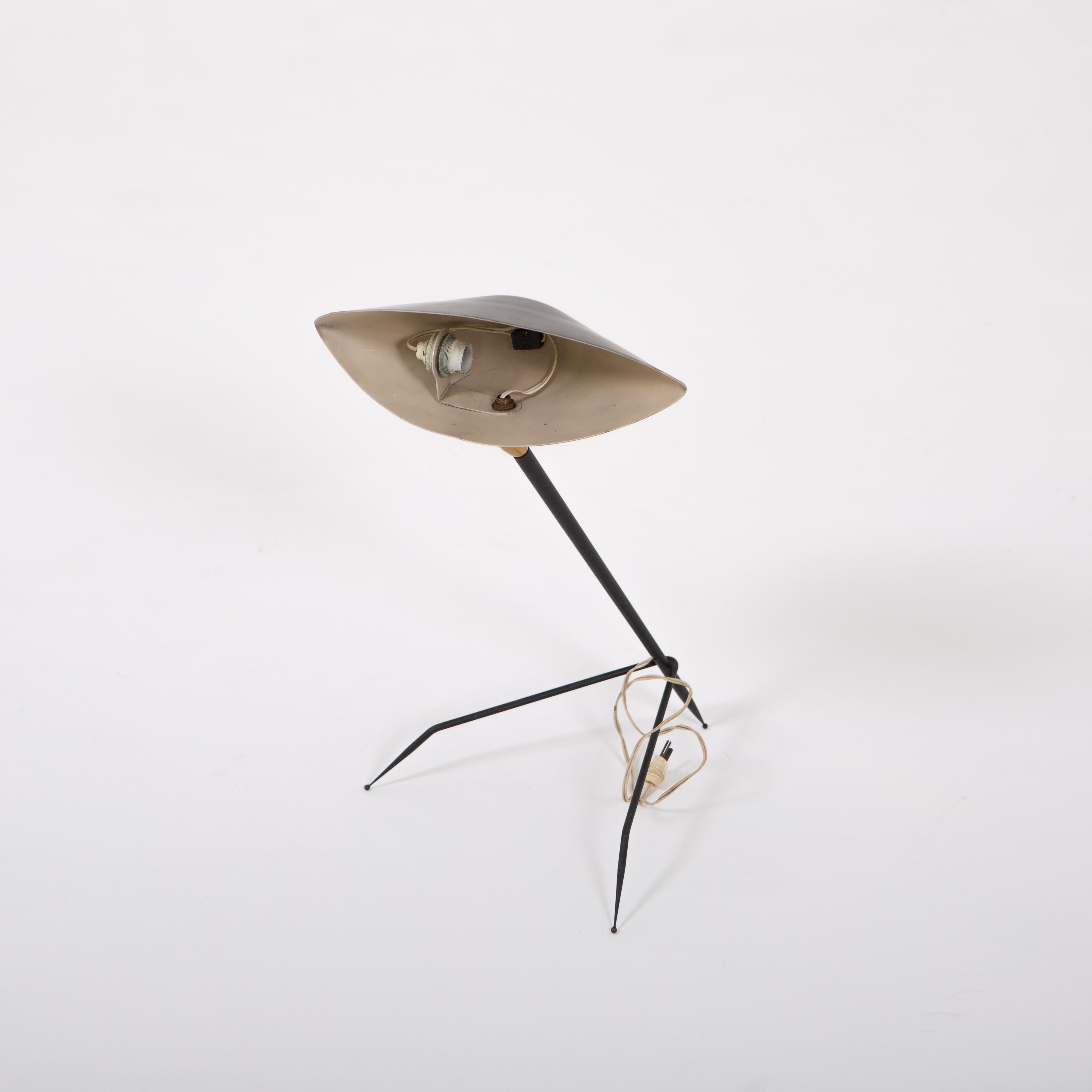 Mid-Century Modern Serge Mouille Tripod Table Lamp For Sale