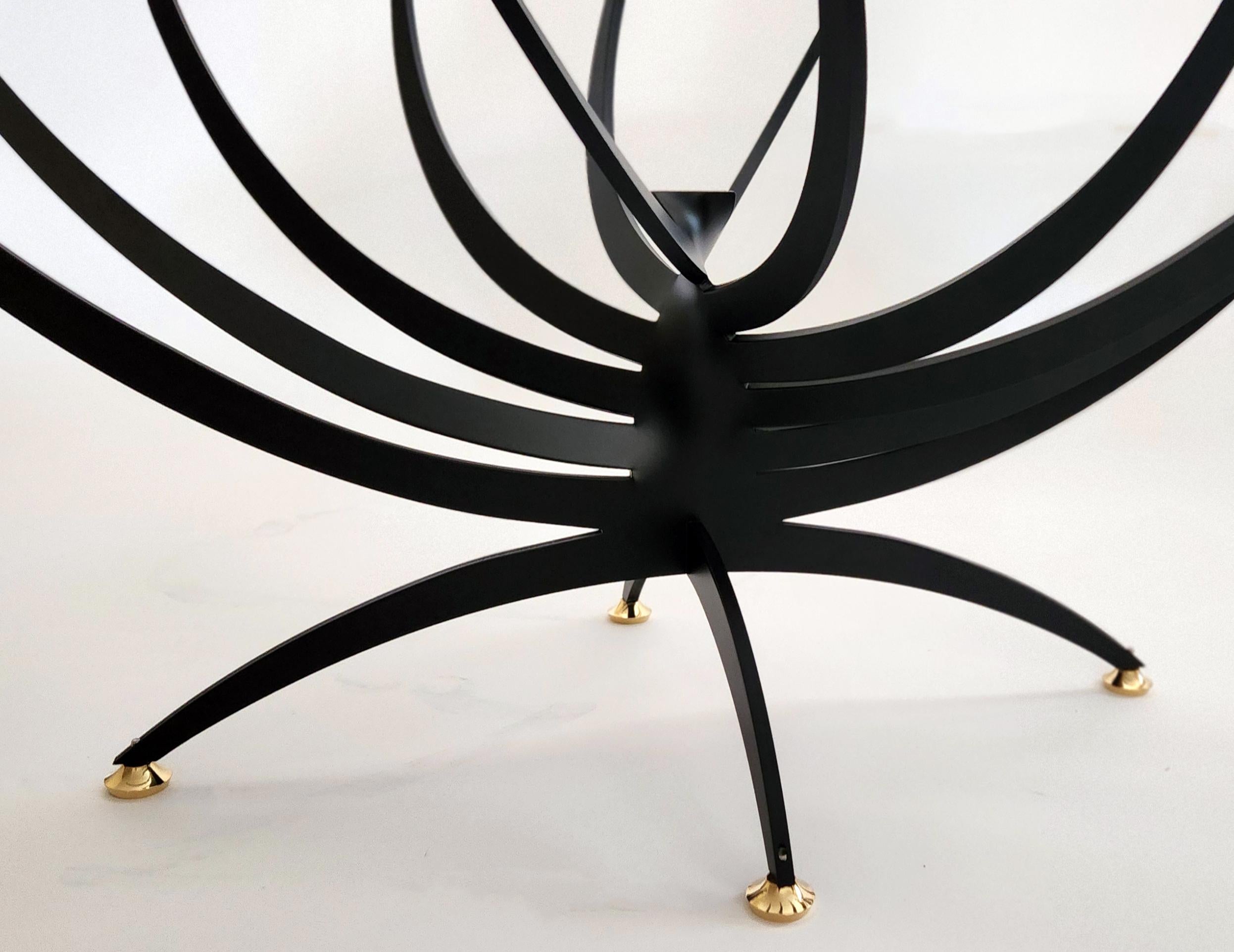 Oggetti in metallo Serge Mouille - Tavolo ritorto in nero 1962 - Spedito da USA - IN STOCK! in vendita