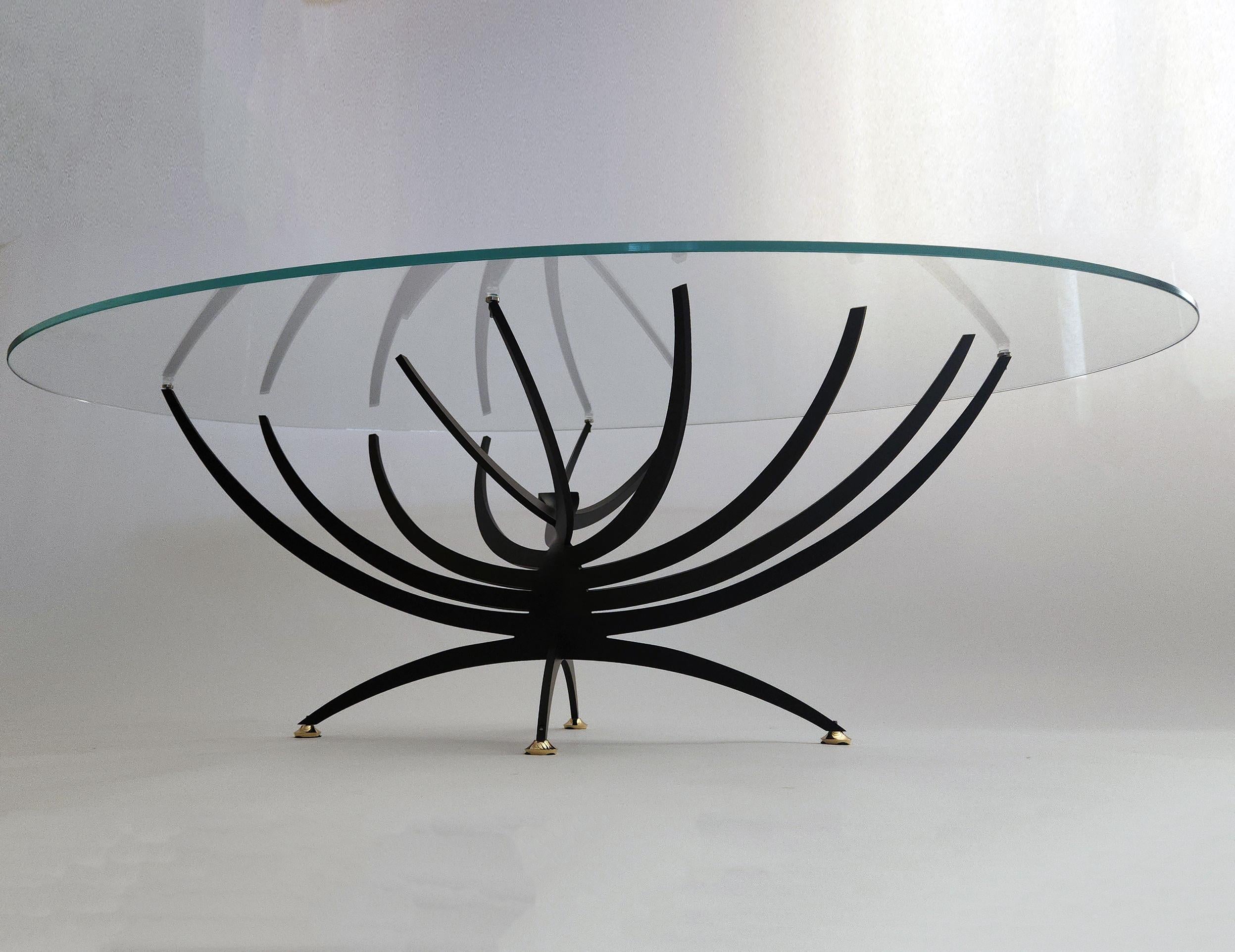 Alluminio Serge Mouille - Tavolo ritorto in nero 1962 - Spedito da USA - IN STOCK! in vendita