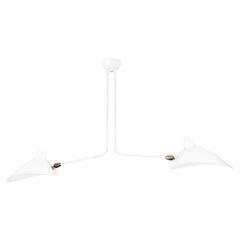 Serge Mouille - Ceiling Lamp with 2 Arms in White