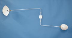 Serge Mouille - Rotating Sconce with 2 Arms in White