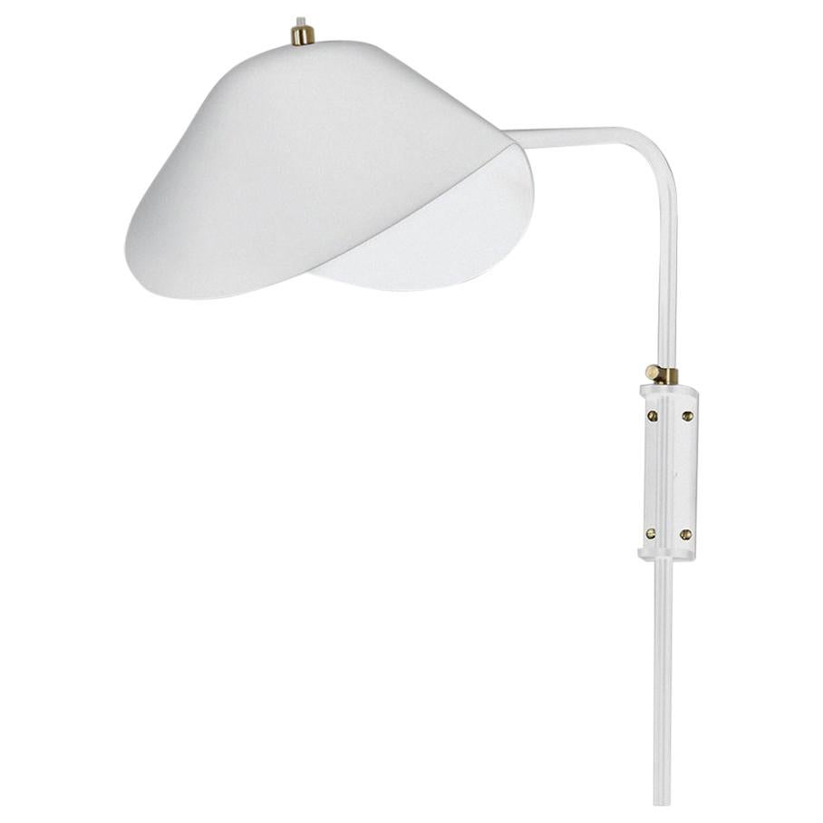 Serge Mouille White Anthony Wall Lamp Whit Fixing Bracket