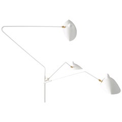 Serge Mouille - White Floor Lamp with 3 Arms - Ships from NY!