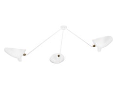 Serge Mouille - White or Black Spider Ceiling Lamp with 3 Arms